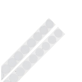Rollo de Velcro en Circulos 16mm Blanco Autoadhesivo